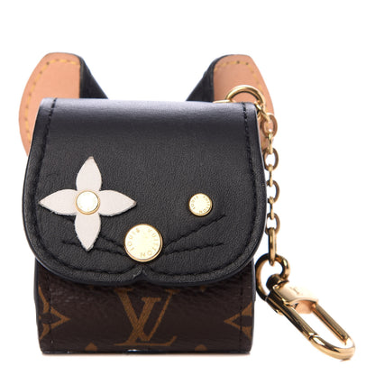 Louis Vuitton Monogram Cat Earphones Case Black 1 of 7