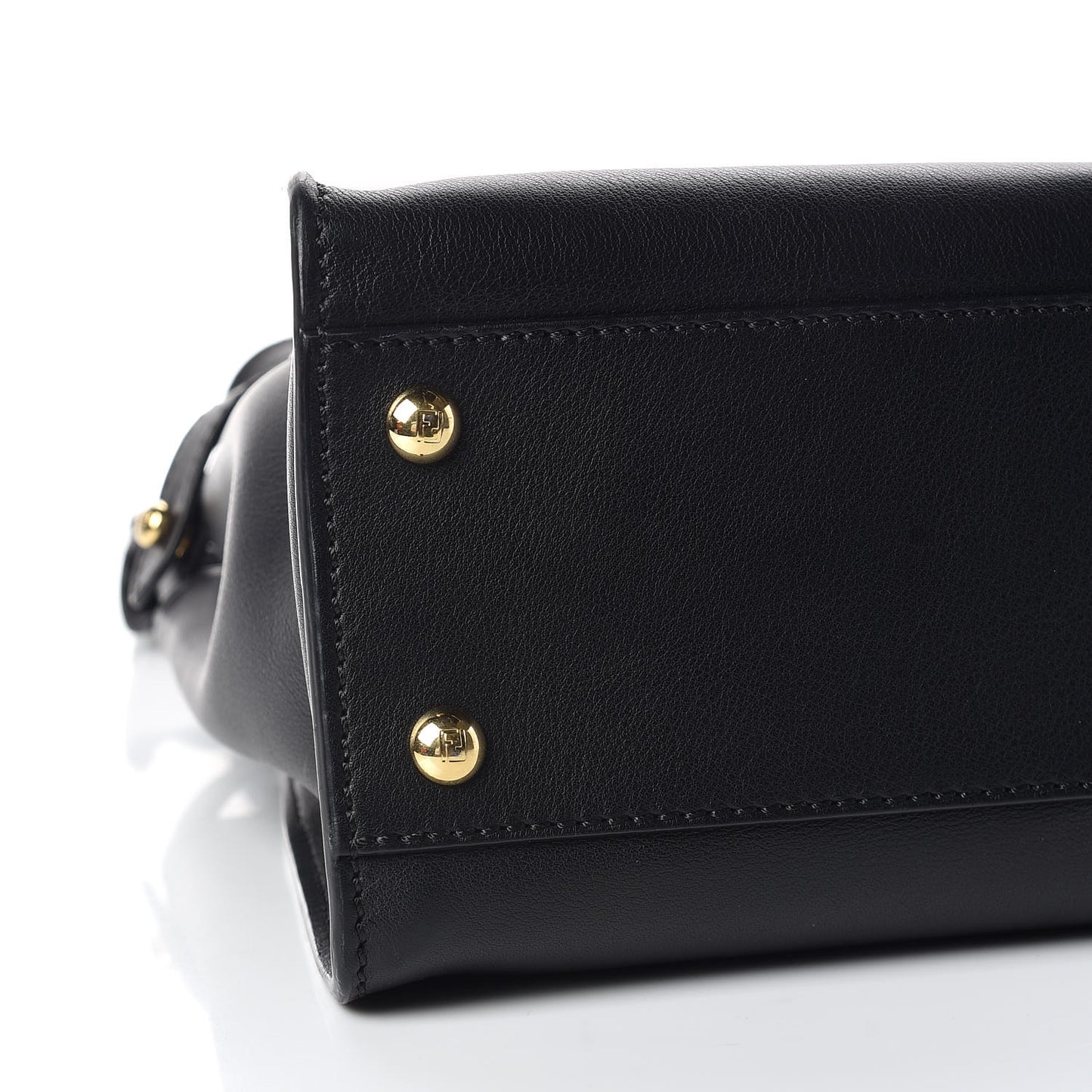 Vitello Seta Shiny Nappa Medium Peekaboo Iconic Satchel Black