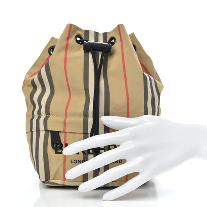Burberry Econyl Icon Stripe Phoebe Drawcord Pouch Archive Beige 2 of 11
