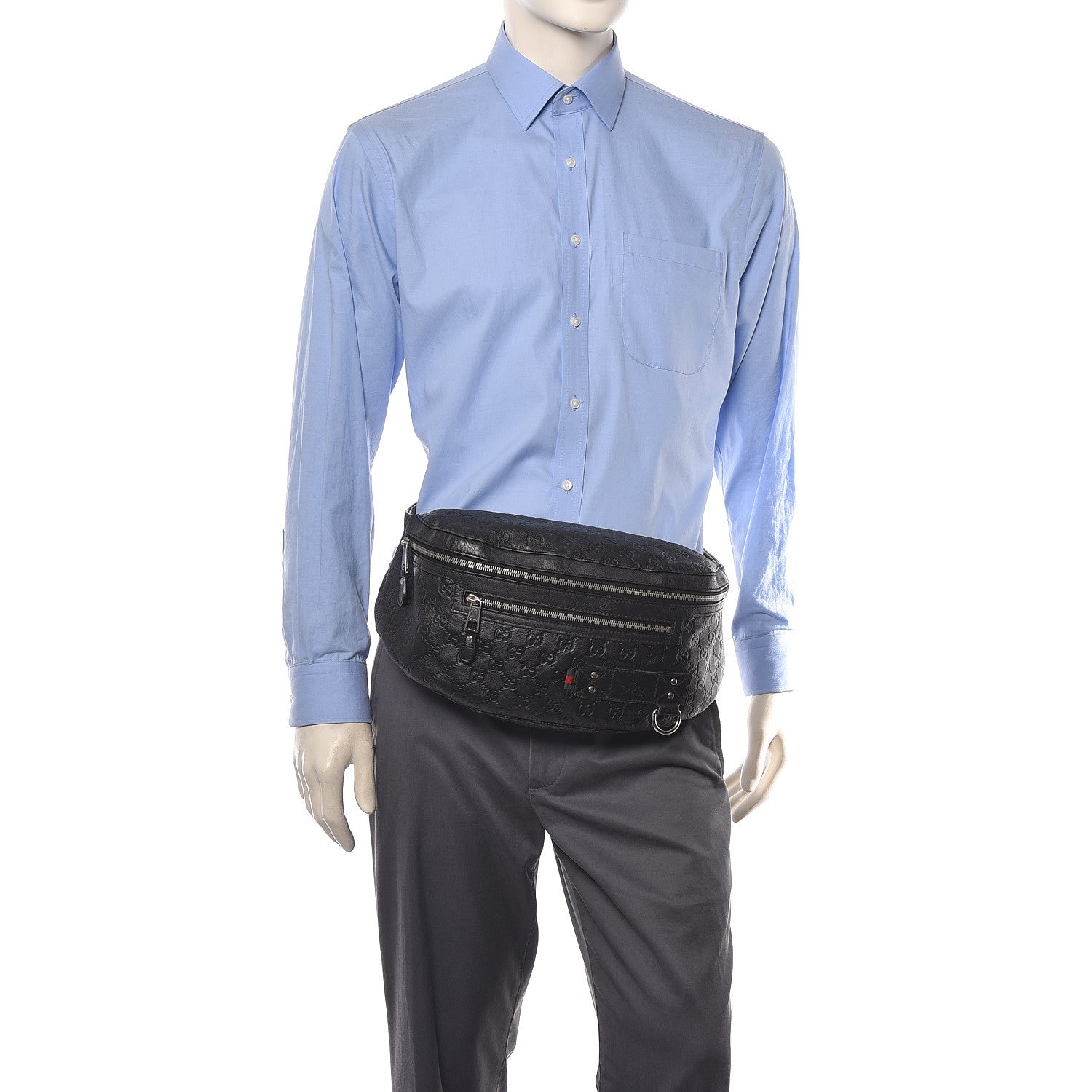 Gucci Guccissima Web Belt Bag Black 2 of 16
