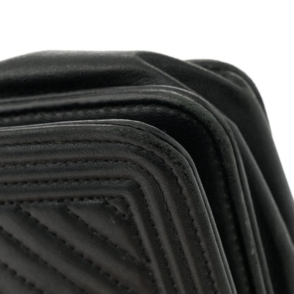 Chanel Caviar Chevron Quilted Boy Wallet On Chain WOC Black 12 of 12