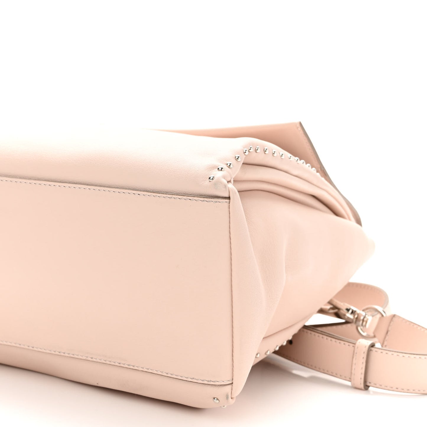 Calfskin Mini Studded Pandora Pure Flap Bag Sand