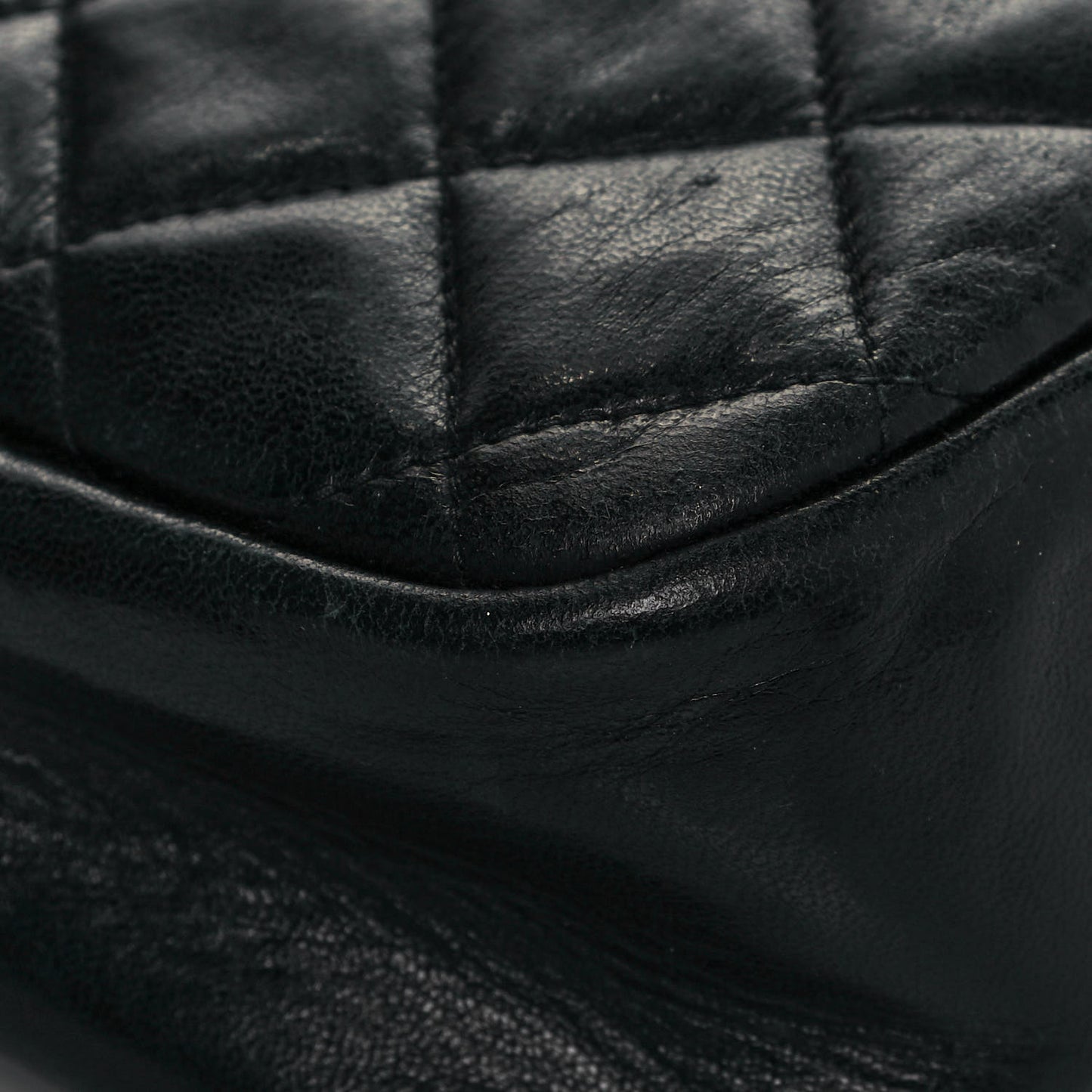 Lambskin Quilted Shoulder Bag Black