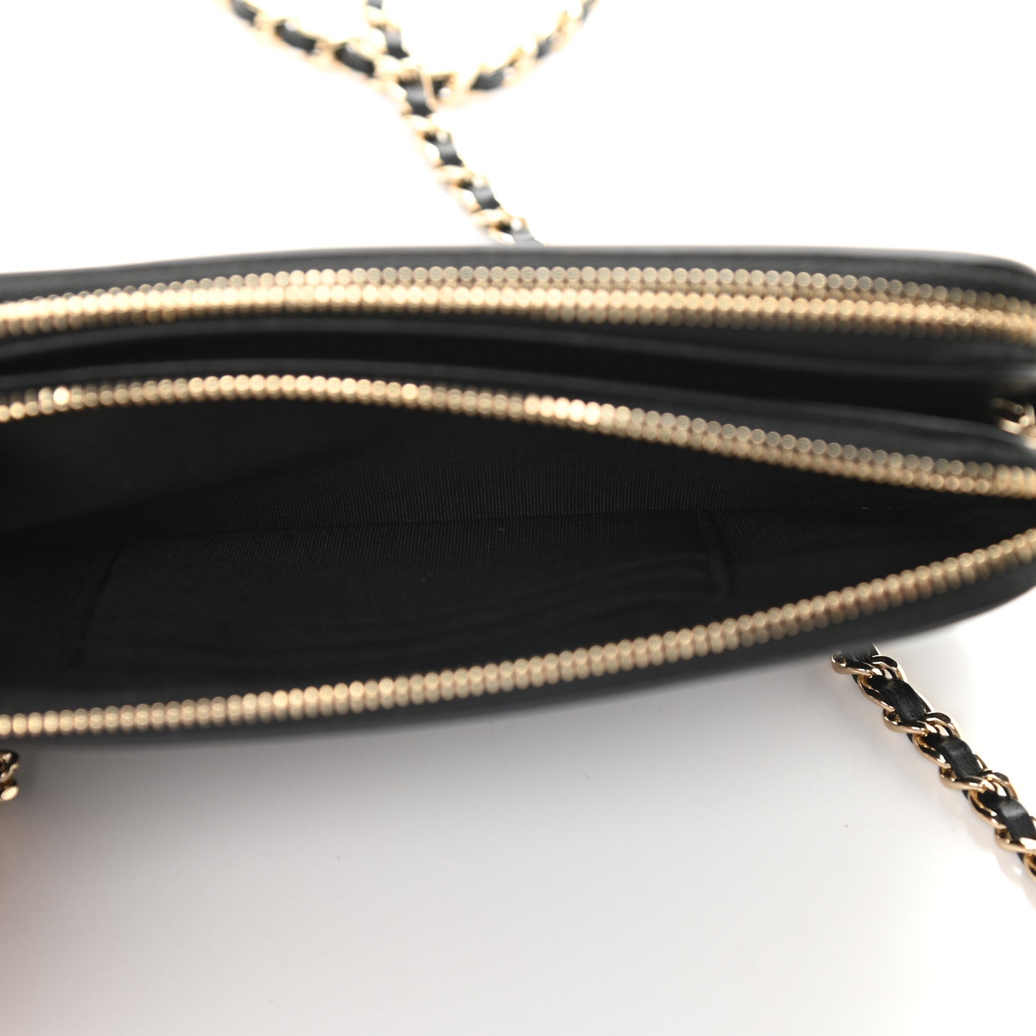 Chanel Caviar Quilted CC Filigree Clutch With Chain Black 7 of 12