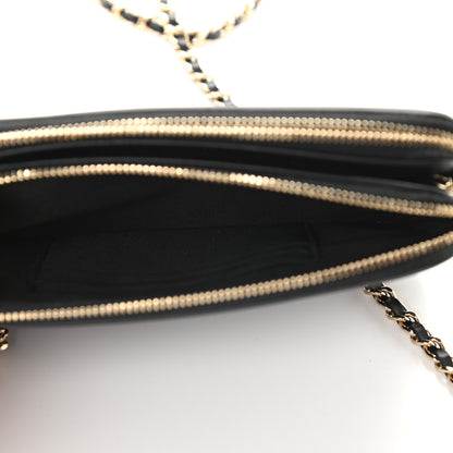 Chanel Caviar Quilted CC Filigree Clutch With Chain Black 7 of 12