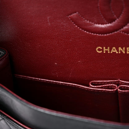 Chanel Lambskin Quilted Medium Double Flap Black 13 of 21
