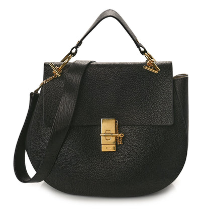 Chloe Grained Lambskin Large Drew Shoulder Bag Black 1 of 9