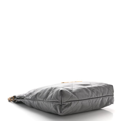 Chanel Shiny Calfskin Quilted Small Chanel 22 Grey 5 of 11