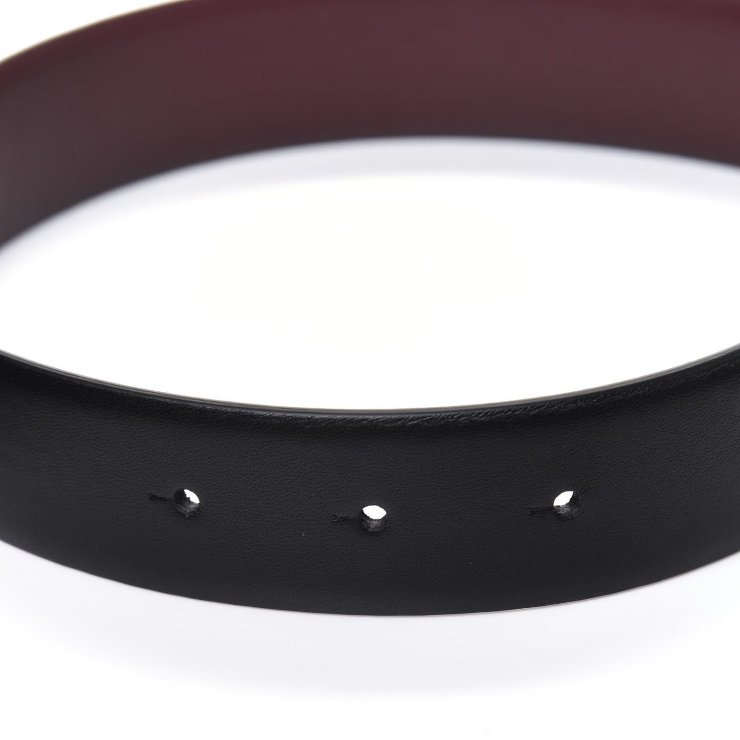 Calfskin CC Reversible Belt 80 32 Black Burgundy