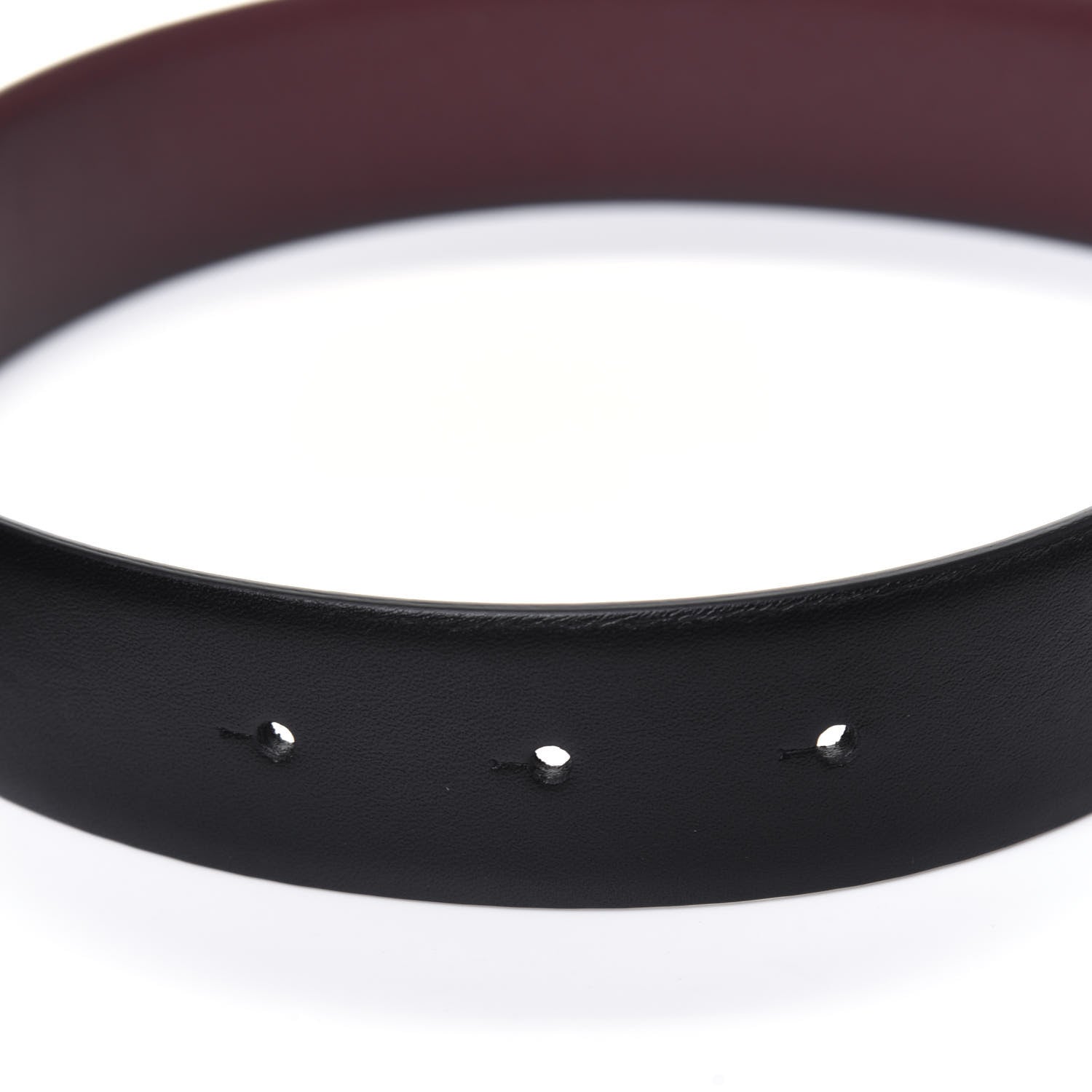 Chanel Calfskin CC Reversible Belt 80 32 Black Burgundy 6 of 7