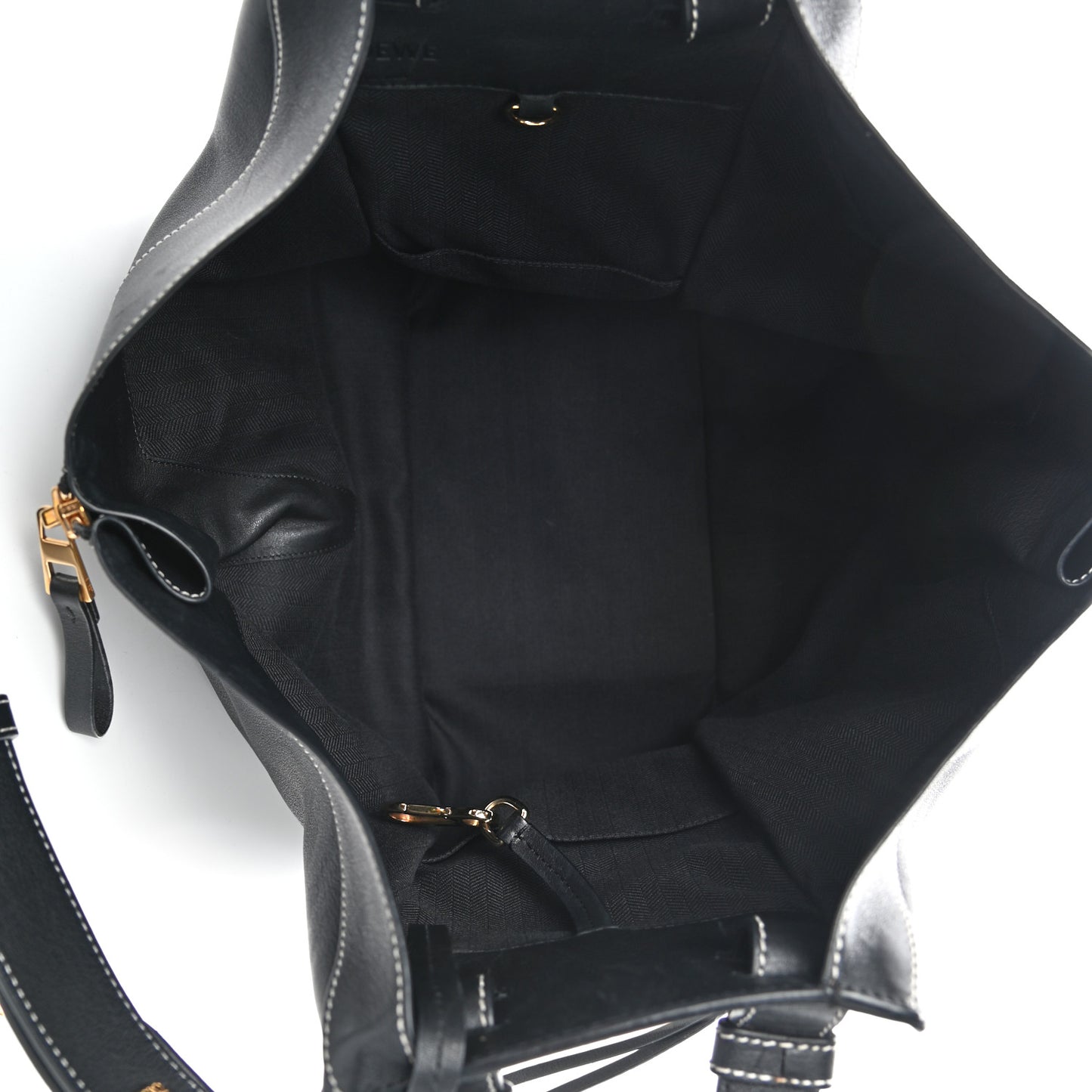Calfskin Medium See U Later Hammock Shoulder Bag Black White