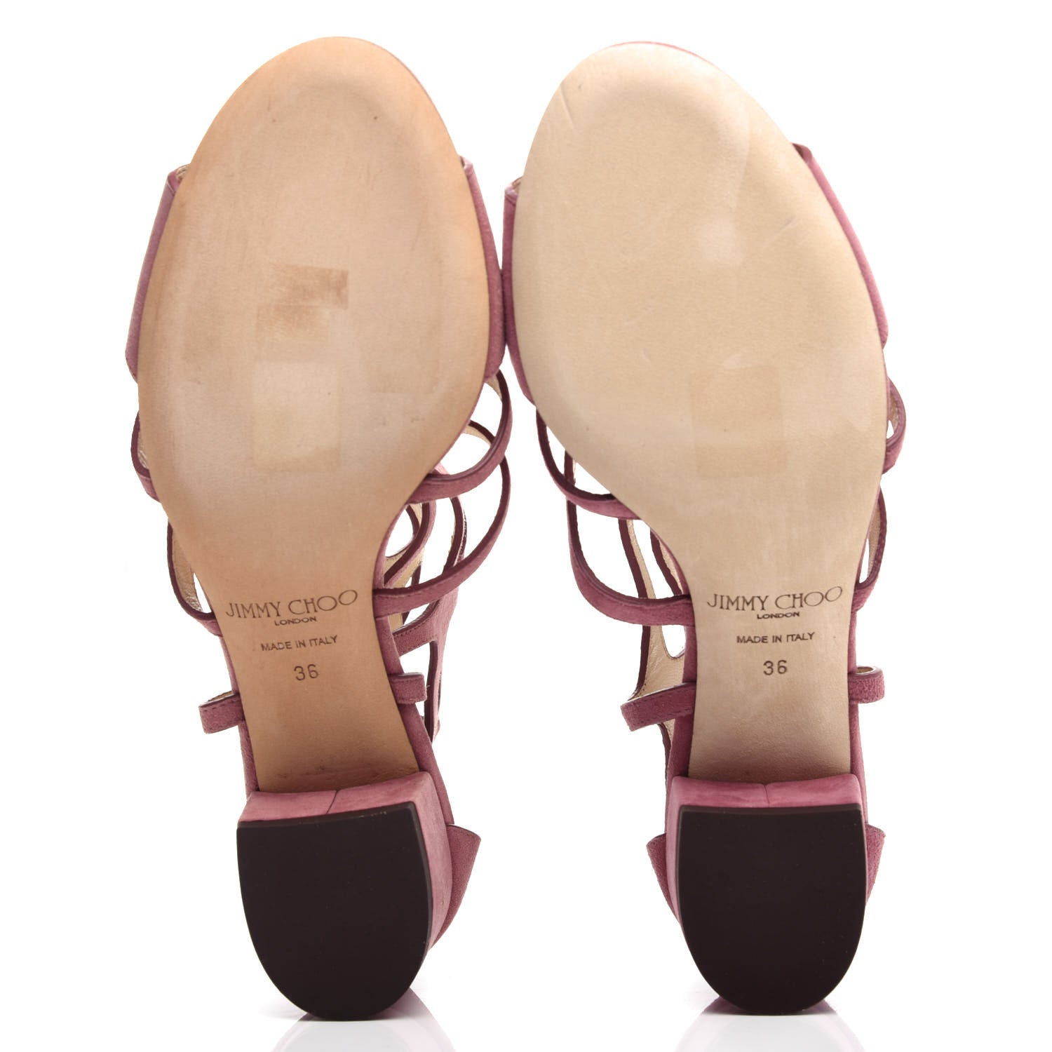 Jimmy Choo Suede Ren 35 Sandals 36 Candyfloss 6 of 9