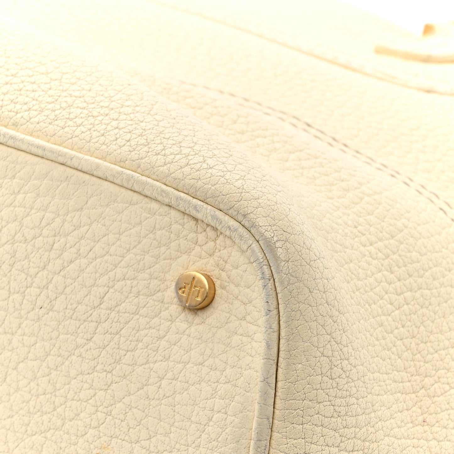 Grained Calfskin Globe Shoulder Bag Ivory
