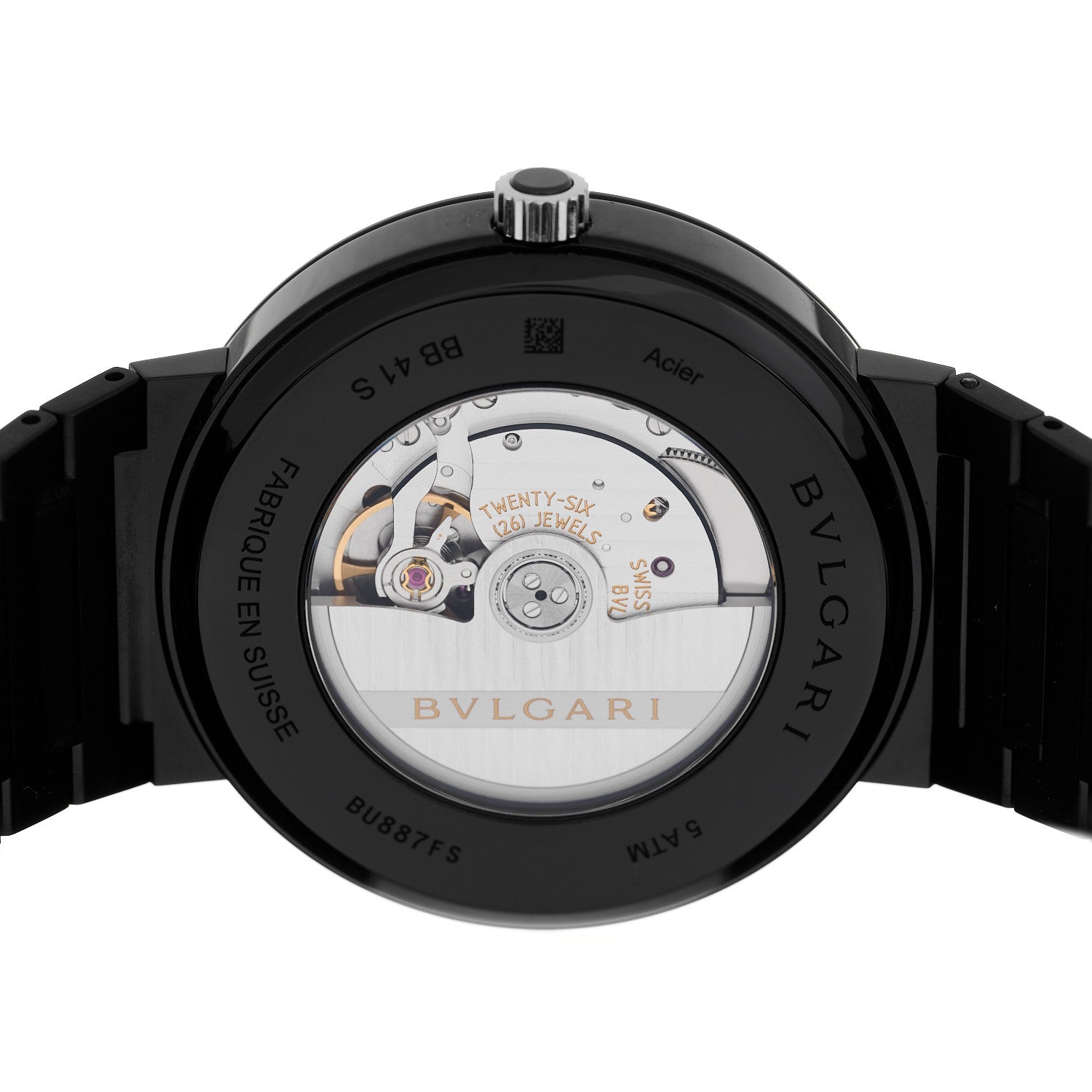 Bulgari Stainless Steel 41mm Automatic Watch Black 4 of 4