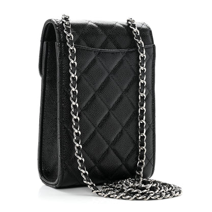 Chanel Caviar Quilted Classic Phone Holder Black 2 of 8