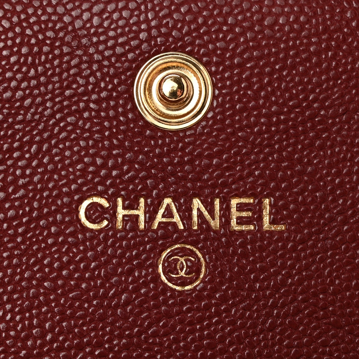 Chanel Caviar Quilted Boy Flap Card Holder Wallet Burgundy 6 of 10