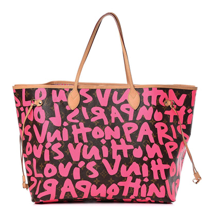 Louis Vuitton Monogram Graffiti Neverfull GM Fuchsia 1 of 12