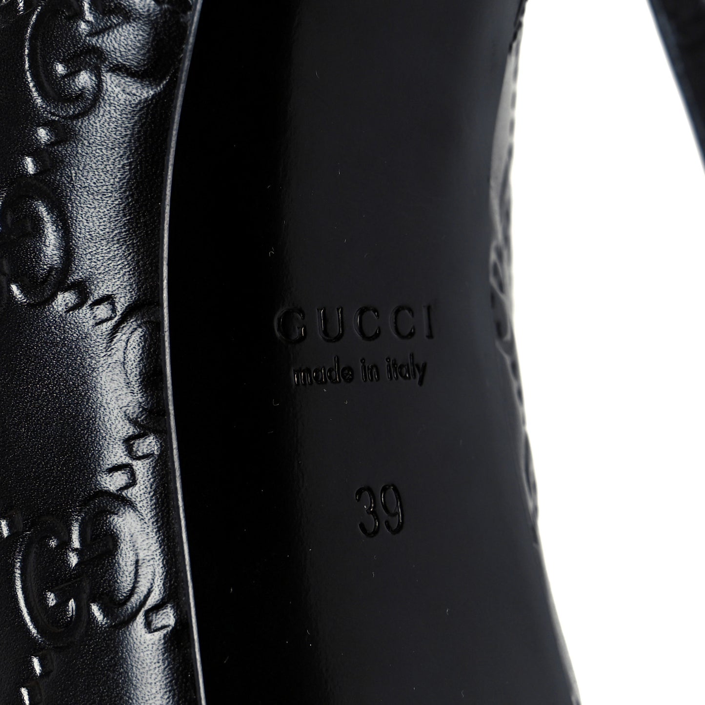 Guccissima Horsebit Platform 70/160mm Slingback Mules 39 Black