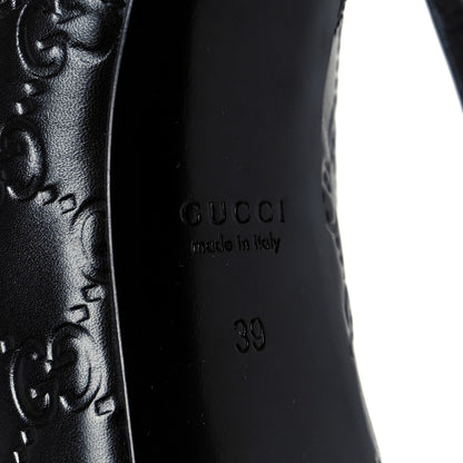 Gucci Guccissima Horsebit Platform 70/160mm Slingback Mules 39 Black 8 of 10