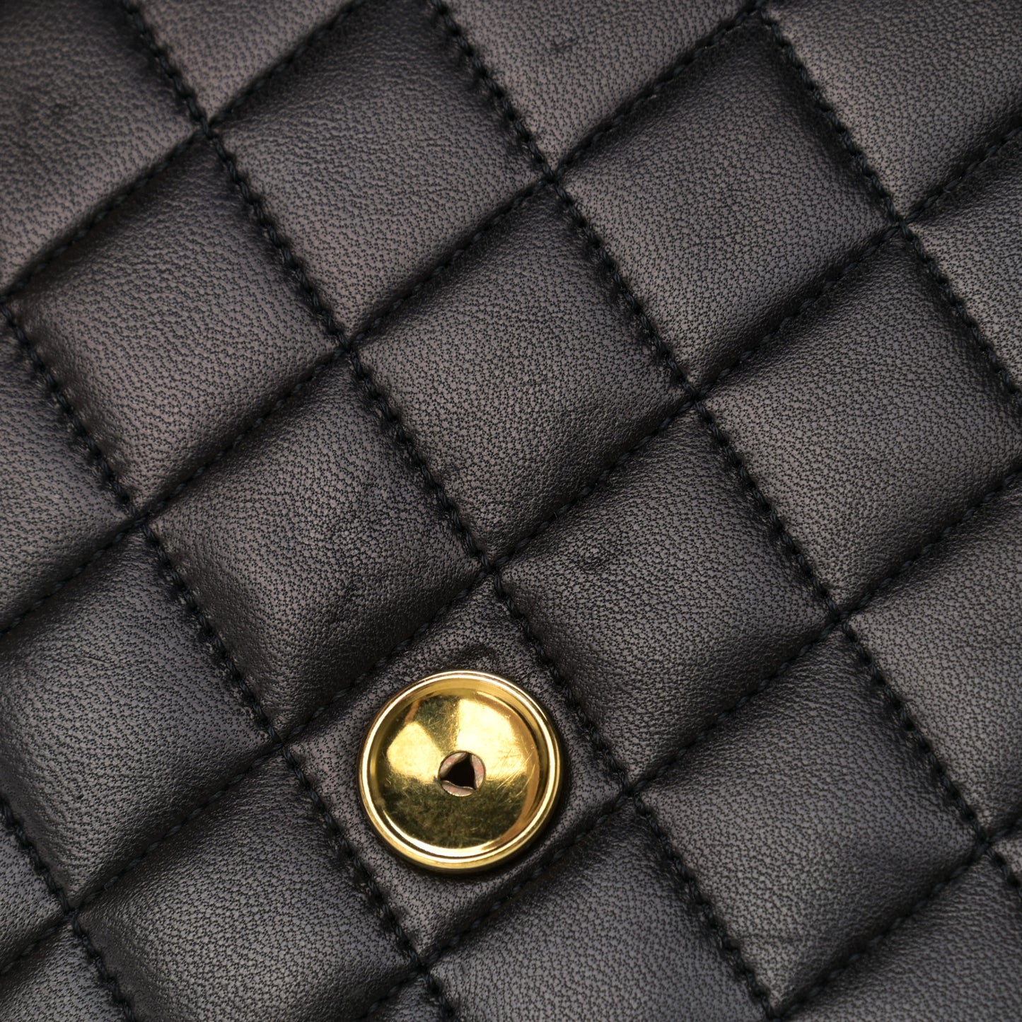 Lambskin Quilted Small Single Flap Black