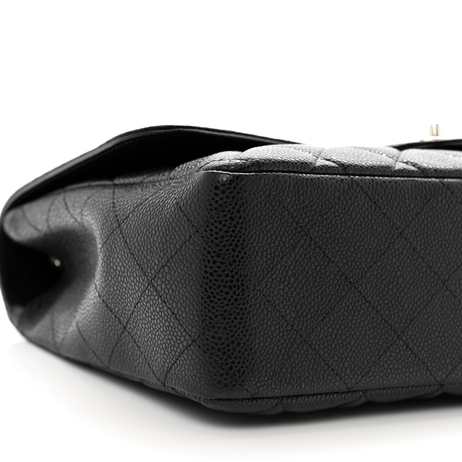 Chanel Caviar Quilted Jumbo Single Flap Black 9 of 10