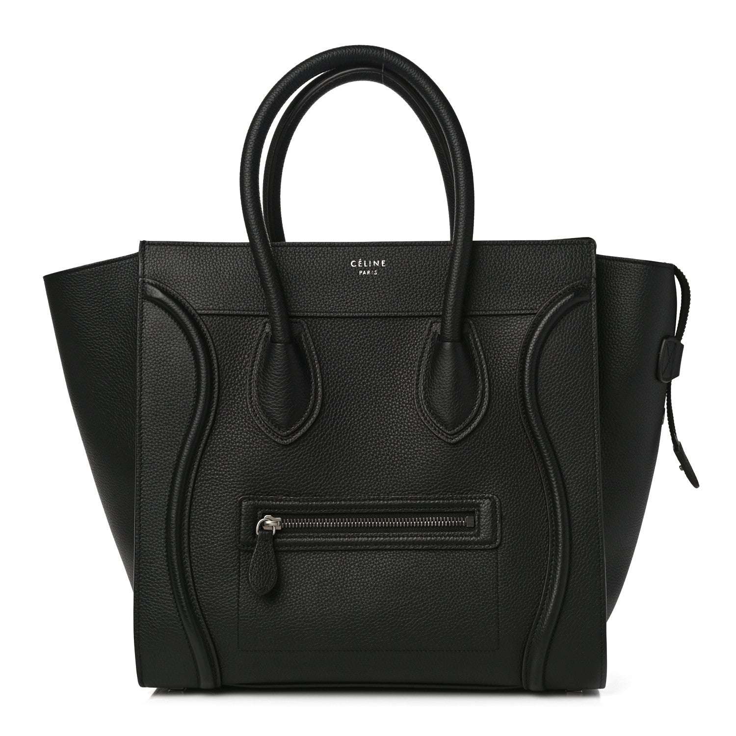 Celine Drummed Calfskin Mini Luggage Black 1 of 9