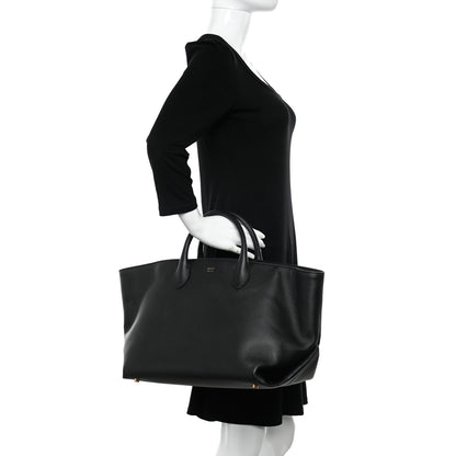 Khaite Pebbled Calfskin Medium Amelia East West Tote Black 2 of 10