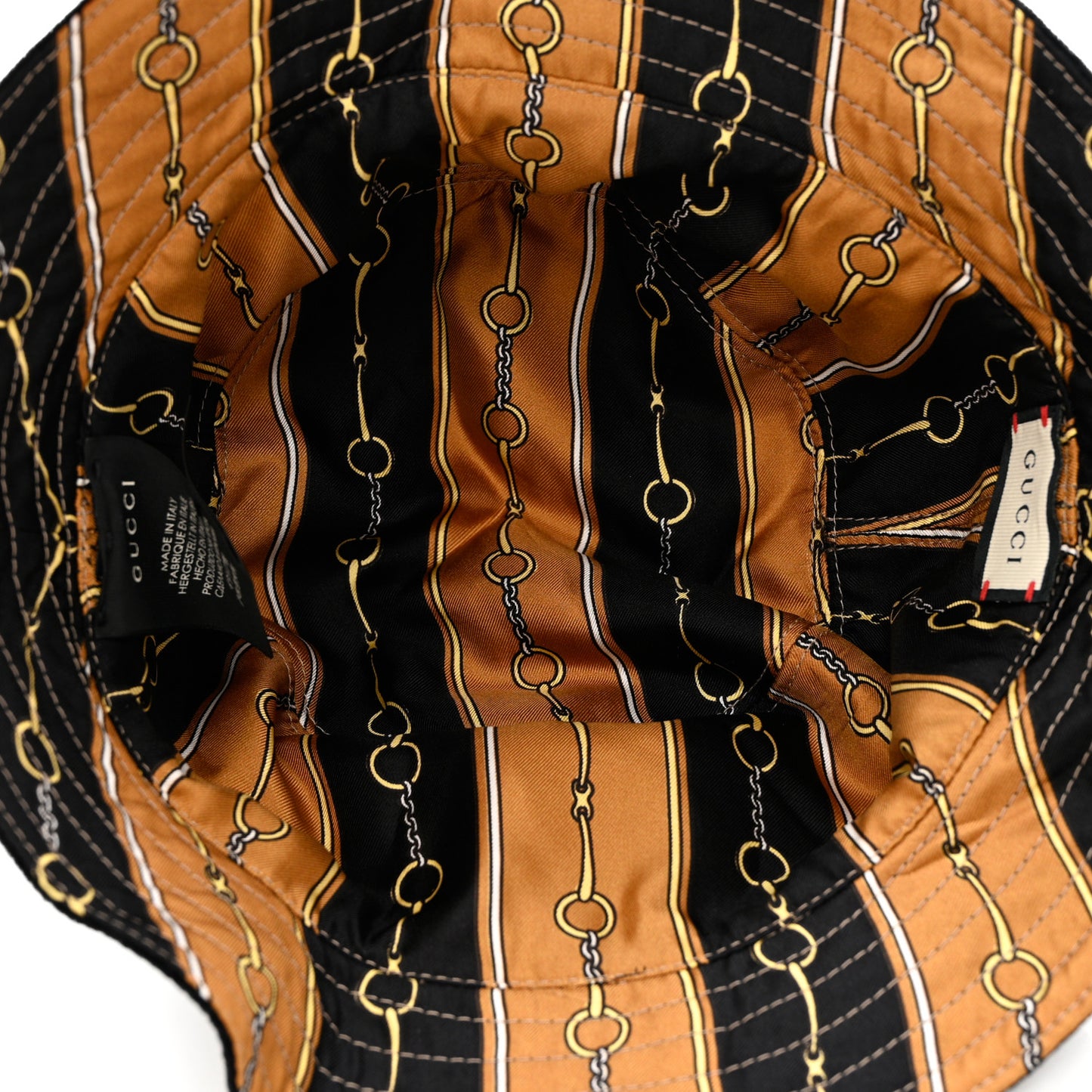 Canvas Velour Printed Reversible Bucket Hat L Black Multi