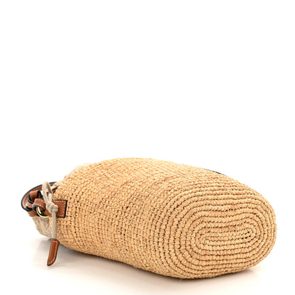 Loewe Calfskin Raffia Bucket Bag Natural Tan 4 of 9