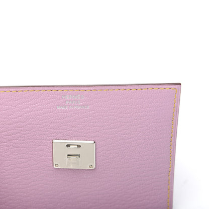 Hermes Chevre Mysore Mini Clic Card Holder Mauve Sylvestre Jaune de Naples 6 of 8