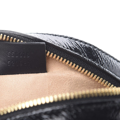 Gucci Suede Patent Web Mini Ophidia Round Shoulder Bag Black 7 of 11