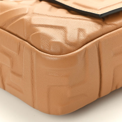 Fendi Nappa FF 1974 Embossed Baguette Miele Scuro 9 of 9