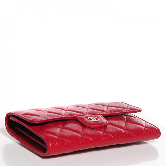 Chanel Caviar Quilted Large Flap Wallet Dark Red 4 of 16