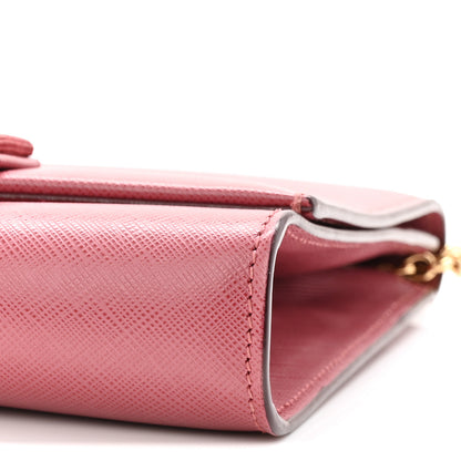 Salvatore Ferragamo Hammered Calfskin Mini Miss Vara Bow Chain Bag Pink 16 of 17