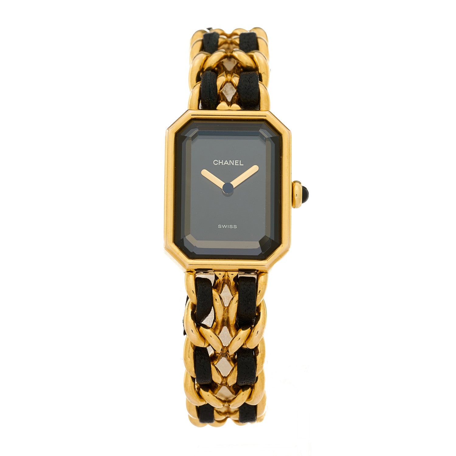 Chanel Stainless Steel Lambskin 20mm Chain Premiere Quartz Watch Gold M 1 of 4