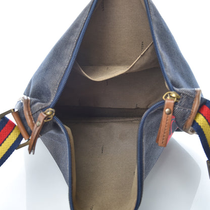 Fendi Denim Messenger Bag Blue 7 of 9