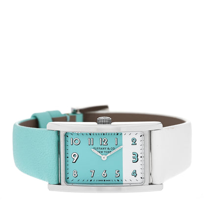 Tiffany Stainless Steel Calfskin 22mm East West 2-Hand Quartz Watch Tiffany Blue 2 of 5