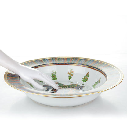 Hermes Porcelain Large Cheval D'Orient Deep Platter 2 of 10