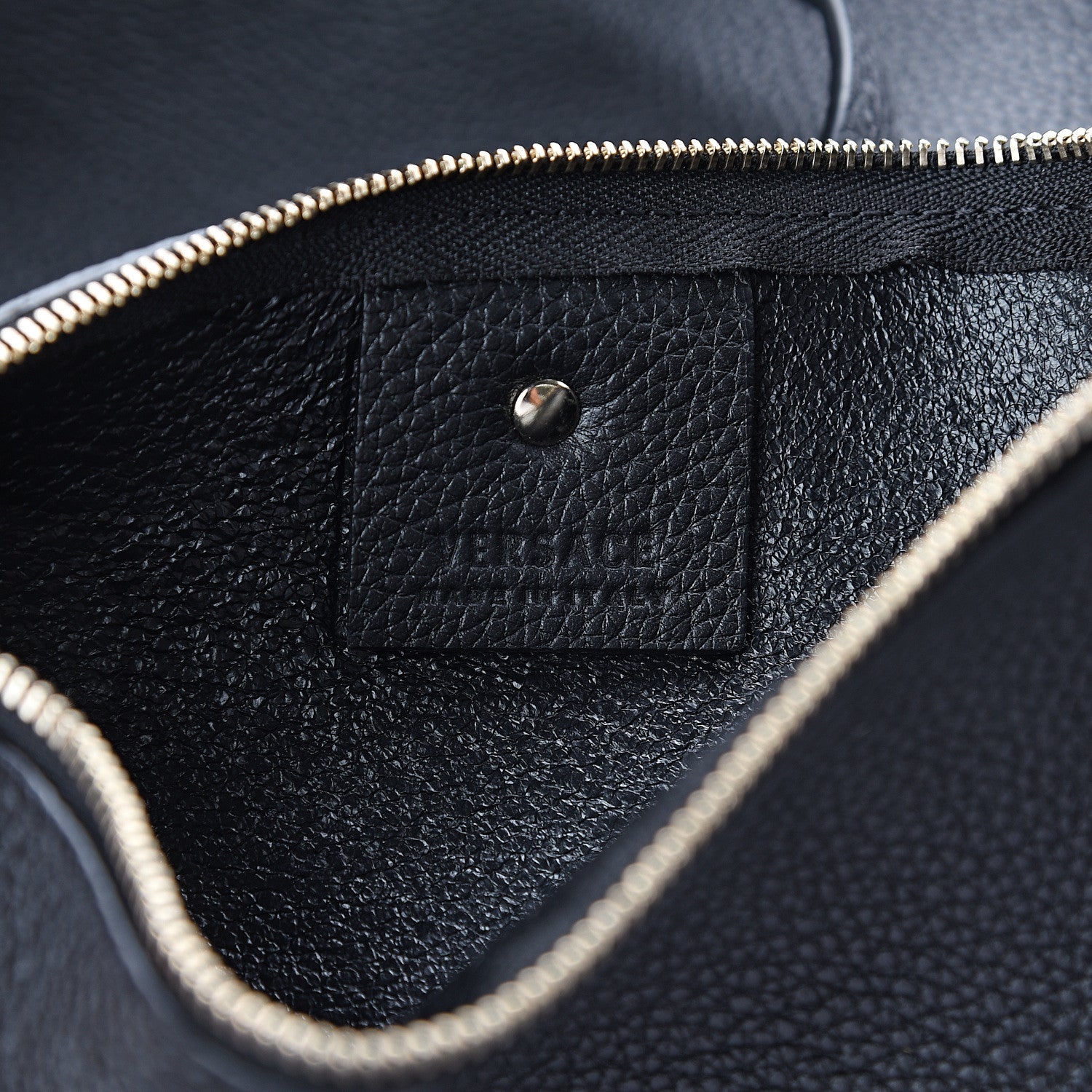 Versace Grained Calfskin Palazzo Medusa Tote Black 5 of 8