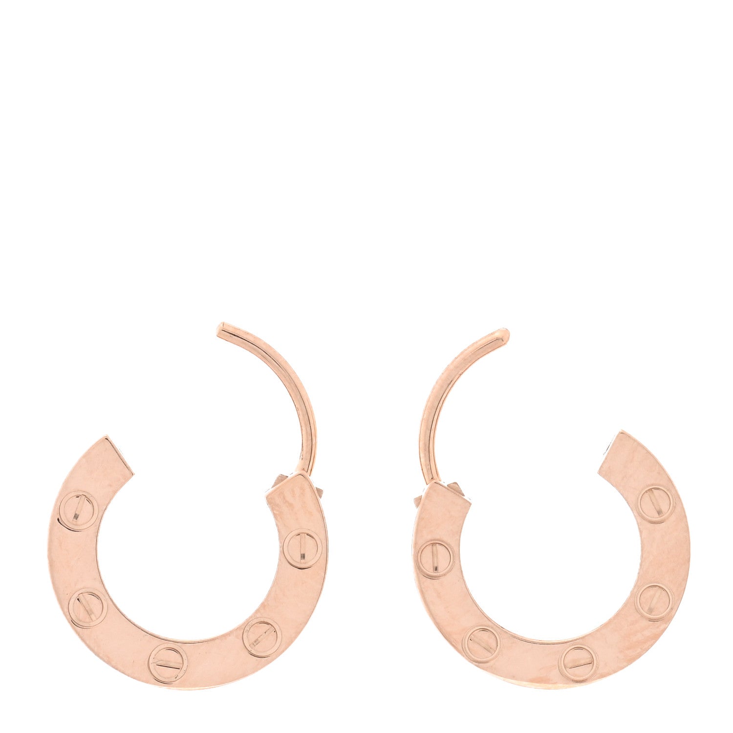 Cartier 18K Pink Gold LOVE Hoop Earrings 3 of 4