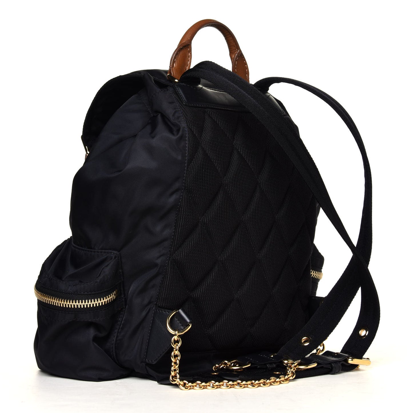 Nylon Medium Rucksack Backpack Black