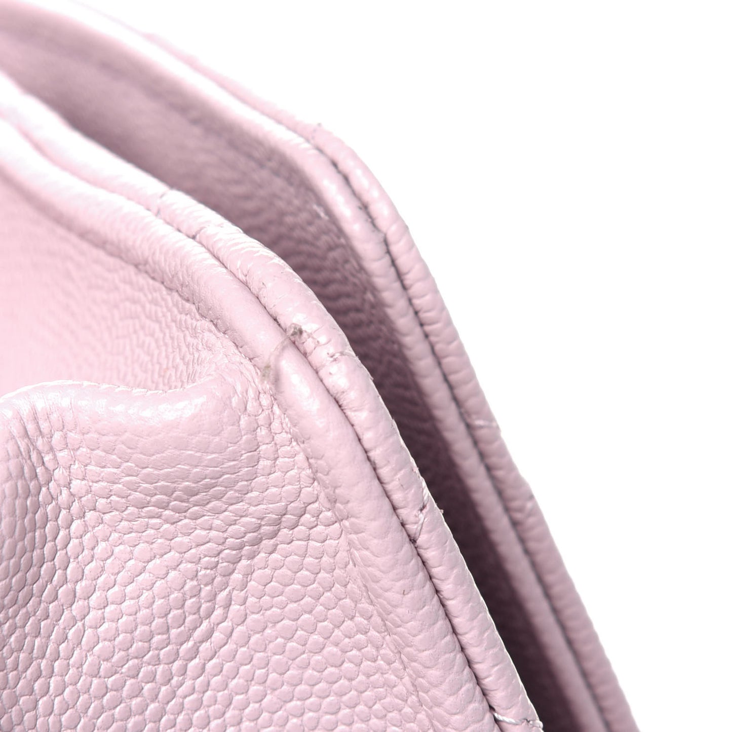 Caviar Quilted Wallet On Chain WOC Light Pink