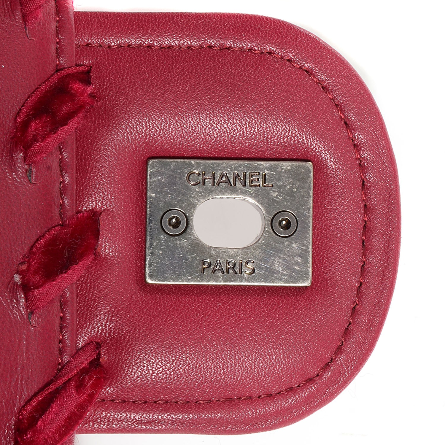 Chanel Fancy Felt Flap Dark Pink 9 of 9