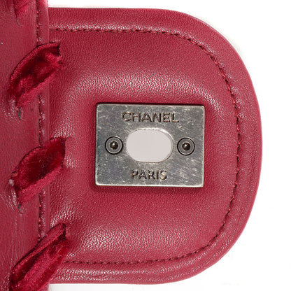 Chanel Fancy Felt Flap Dark Pink 9 of 9