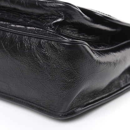 Saint Laurent Crinkled Calfskin Matelasse Monogram Medium Niki Chain Satchel Black 10 of 13