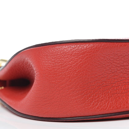 Chloe Grained Lambskin Mini Drew Shoulder Bag Plaid Red 6 of 12