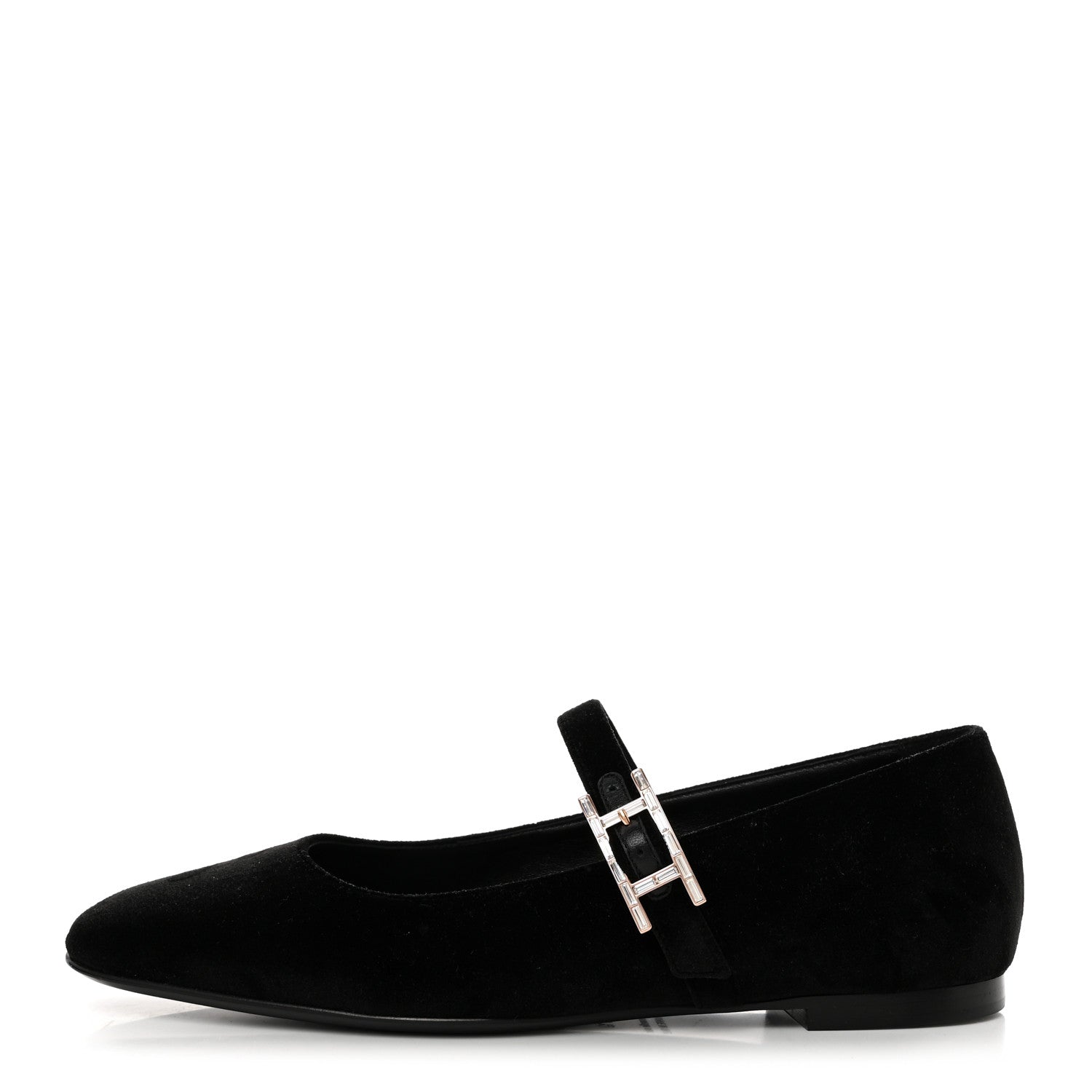 Hermes Velvet Jane Ballerina Flats 37.5 Black 37.5 Black 1 of 9