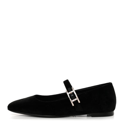 Hermes Velvet Jane Ballerina Flats 37.5 Black 37.5 Black 1 of 9