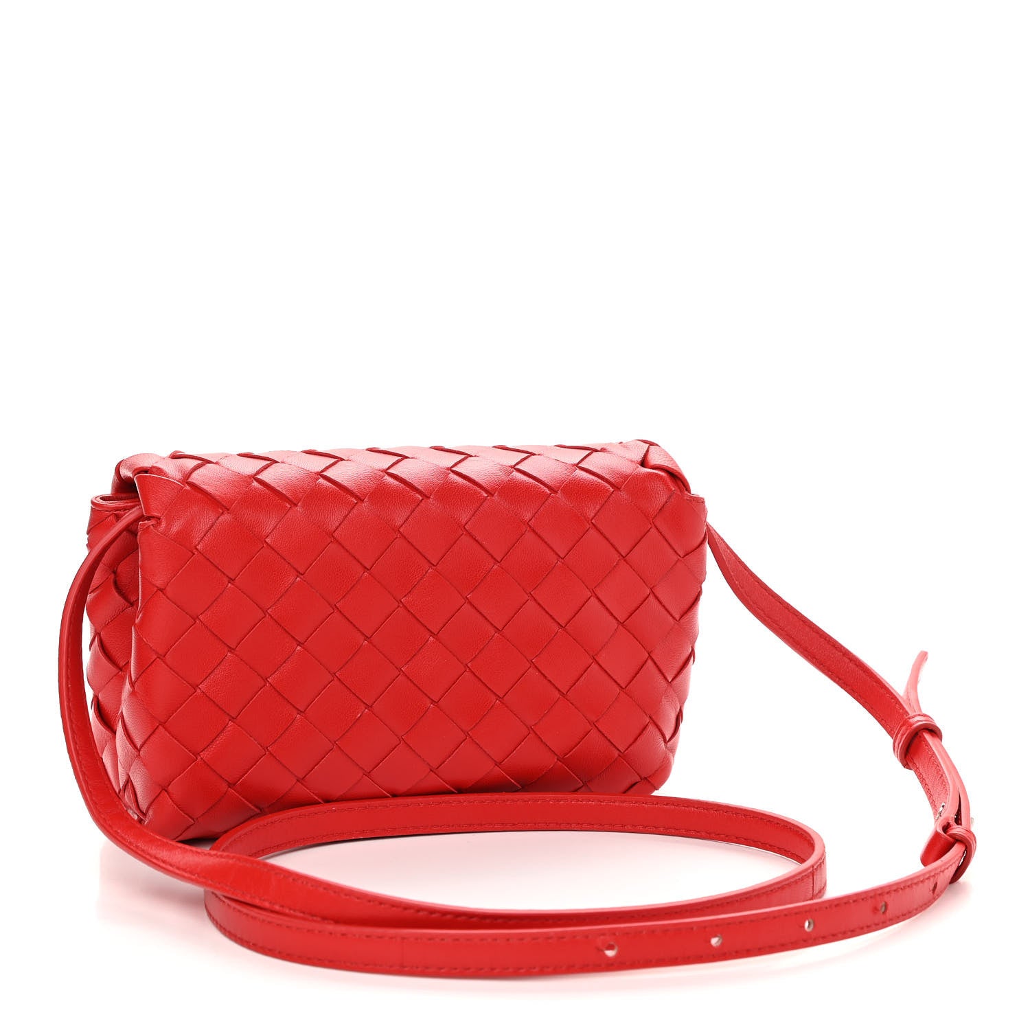Bottega Veneta Nappa Intrecciato Mini Crossbody Red 3 of 10