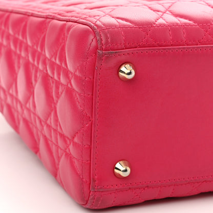 Christian Dior Lambskin Cannage Large Lady Dior Fuchsia 12 of 13